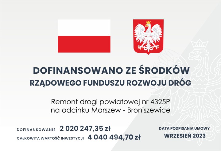 tablice drogi fds drogi lokalne broniszewice marszew 720
