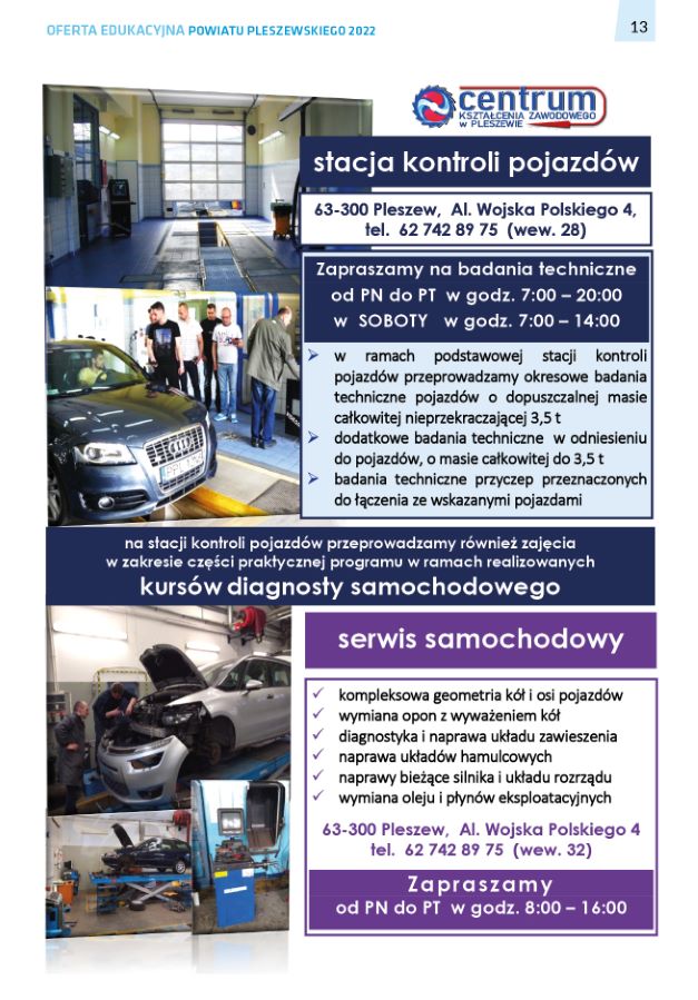 Oferta edukacyjna Powiatu Pleszewskiego na rok szkolny 2022-2023